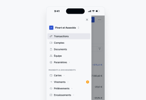 Illustration de la navigation Memo Bank sur mobile