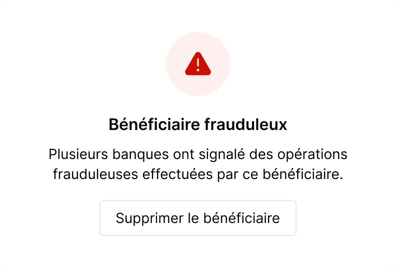 Recevez une alerte sur les IBAN frauduleux