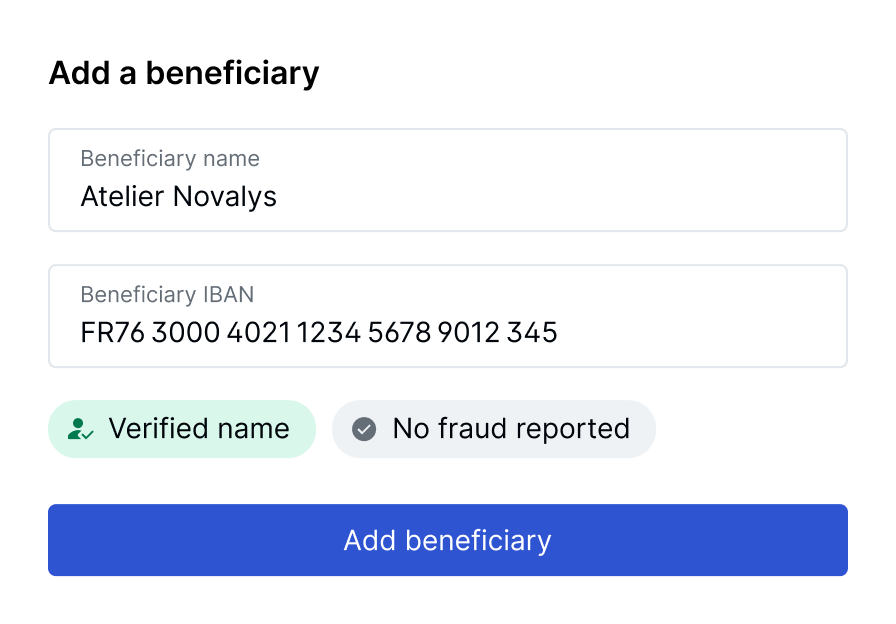 Automatically check each IBAN.